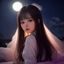 夜猫子书迷用户头像，戴耳机女性，夜间阅读场景